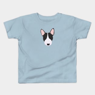 Black and White Miniature Bull Terrier Kids T-Shirt